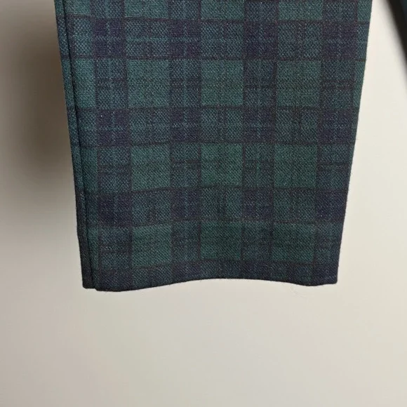 TALBOTS NWT Soho Leggings Green/Blue Tartan Print Size 2 - Picture 14 of 16